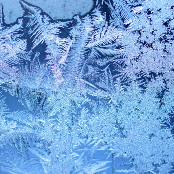 Frosted glass texture, winter window ice.
