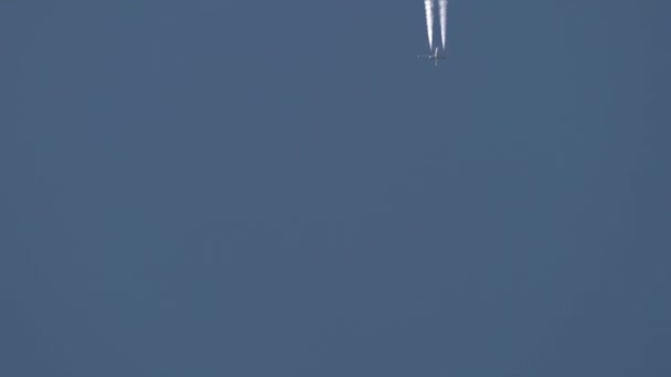 Літак Небі Білий Слід — стокове відео