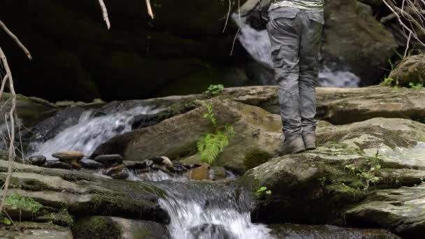 Водоспад Козіка Гора Враніка Боснія Герцеговина — стокове відео