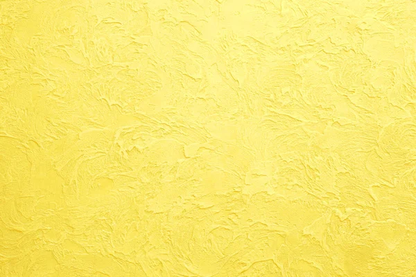Creative photo of Luxury interior background in a trendy color Illuminating yellow. Venetian textured plaster walls with glaze finish. Trending color of 2021. — Stock Photo, Image