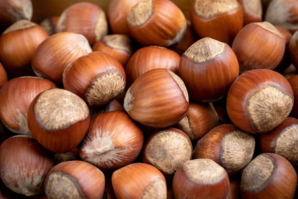 Lots Whole Unpeeled Hazelnuts Food Background Shallow Depth Field Royalty Free Stock Photos