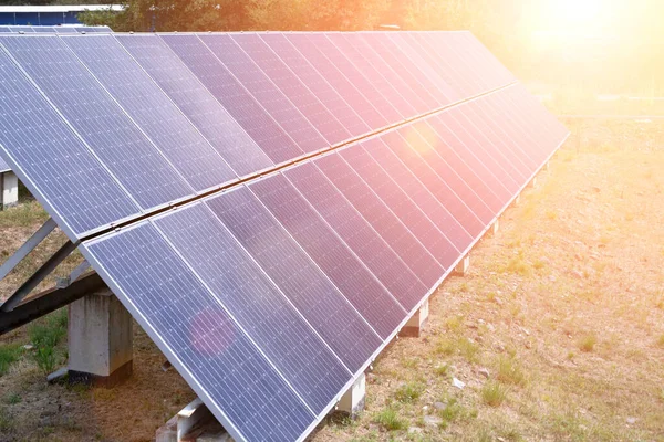 Solar Panels Sunlight Concept Alternative Renewable Energy Production — Stock Photo, Image