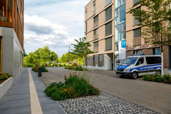 Heilbronn Alemania Agosto 2019 Coche Policía Está Estacionado Una Nueva —  Fotos de Stock