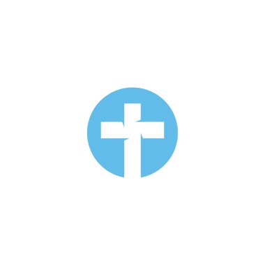 Hıristiyan haçı sembolü, vektör simgesi logo çizimi tasarımı 