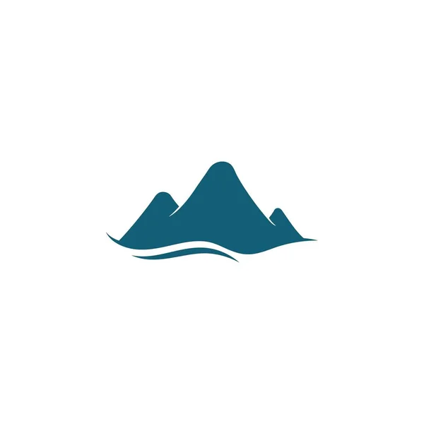 Logotipo Montaña Vector Icono Ilustración Diseño — Vector de stock