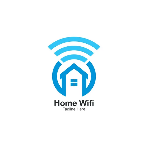 Wifi家庭标识向量简单的幻觉设计 — 图库矢量图片