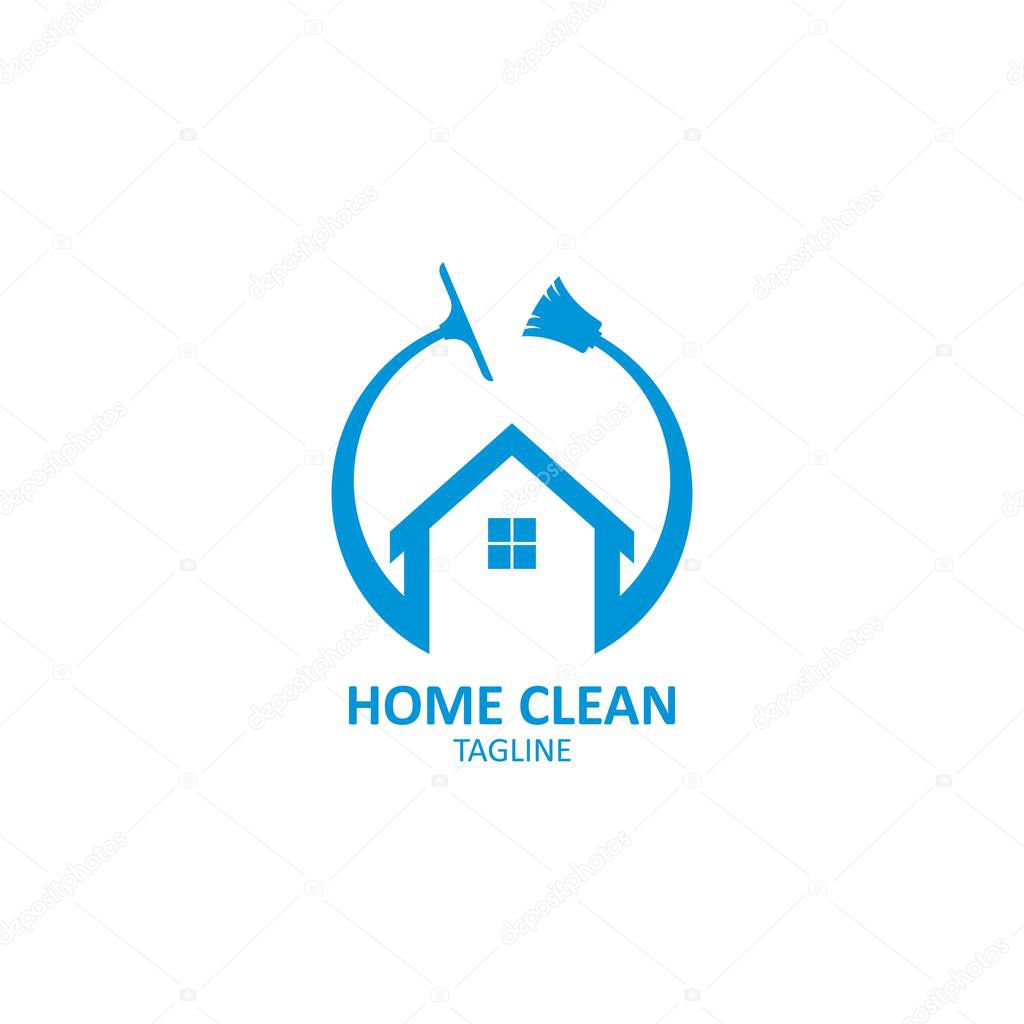 Home Clean logo vector icon,simple illustration design