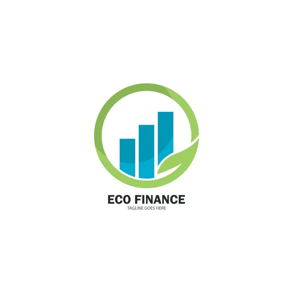 Modèle Logo Professionnel Eco Business Finance Icône Vectorielle — Image vectorielle