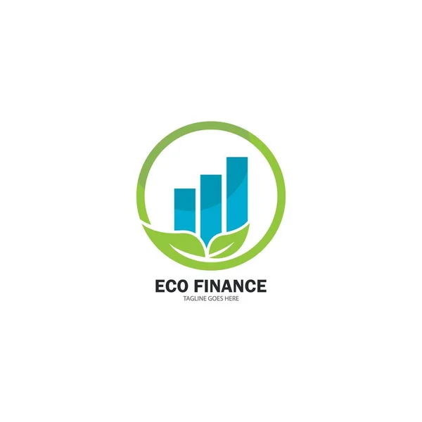 Eko Finanse Profesjonalny Logo Wektor Ikona Ilustracja Projekt — Wektor stockowy