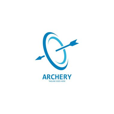 Okçuluk hedef logo vektör illüstrasyon tasarımı 