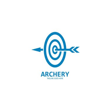 Okçuluk hedef logo vektör illüstrasyon tasarımı 