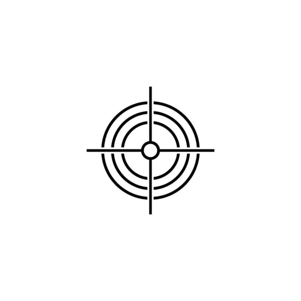 Shooting Target Logo Vector Icon Simple Design — Stock Vector