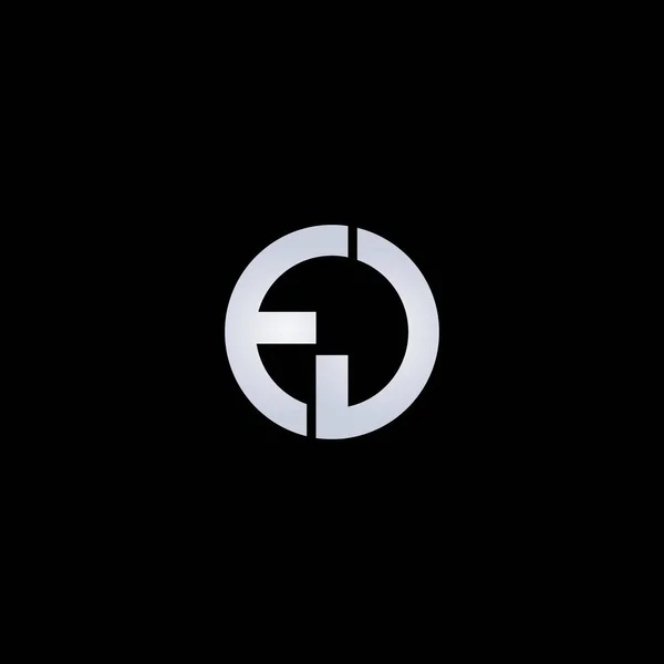 黑色背景图设计中的Fd字母标识矢量图标 — 图库矢量图片
