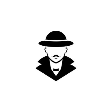 Dedektif logo vektör resimleme tasarımı 