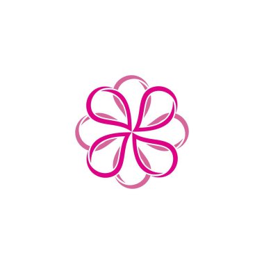 Soyut çiçek şablonu vektör illüstrasyon tasarımı seti