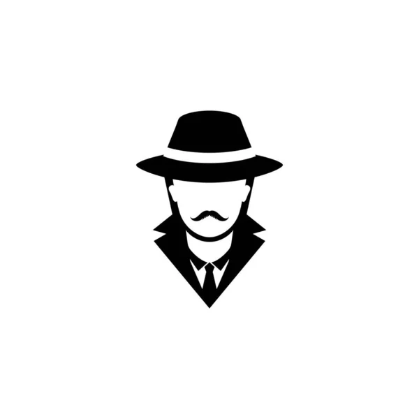 Detektyw Logo Wektor Ikona Ilustracja Projekt — Wektor stockowy