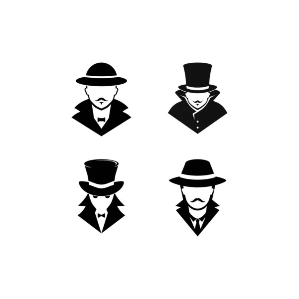 Detektiv Logo Vektor Symbol Illustration Design — Stockvektor