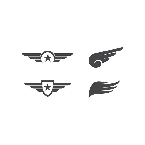 Wing Logo Template Vector Icon Illustration Design — Stock Vector