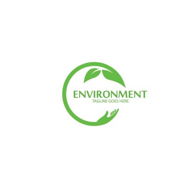 eko yeşil çevre logo vektör illüstrasyon tasarımı 