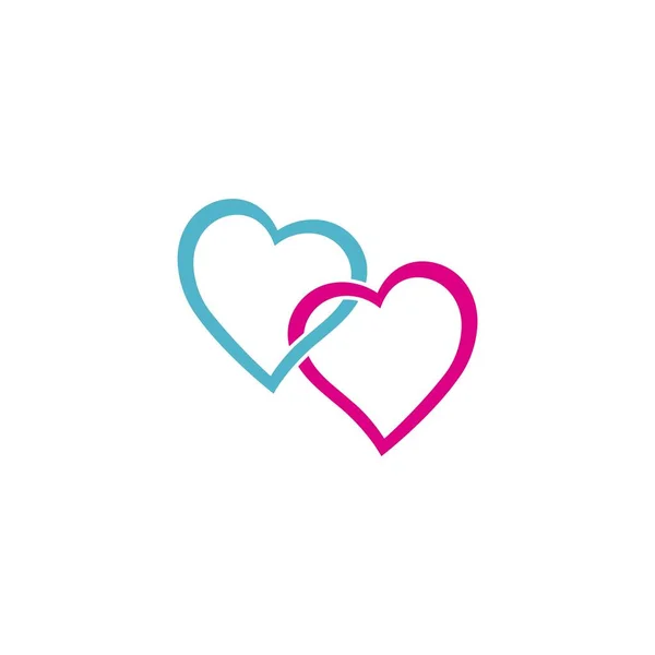 Logotipo Amor Vector Icono Ilustración Diseño Plantilla — Archivo Imágenes Vectoriales