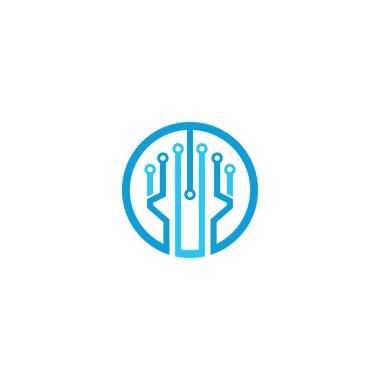 Vektör Logo Teknolojisi konsept çizim tasarımı 