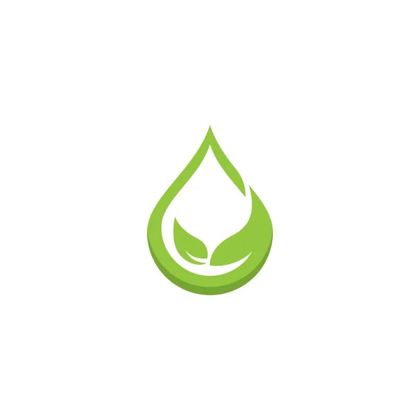 Modelo Logotipo Gota Água Ícone Vetor Ilustração Design — Vetor de Stock