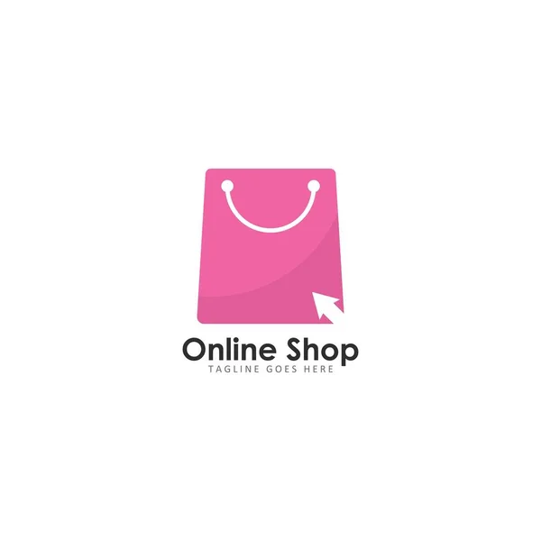 Інтернет Магазин Векторна Ілюстрація Логотипу Плоскому Дизайні — стоковий вектор