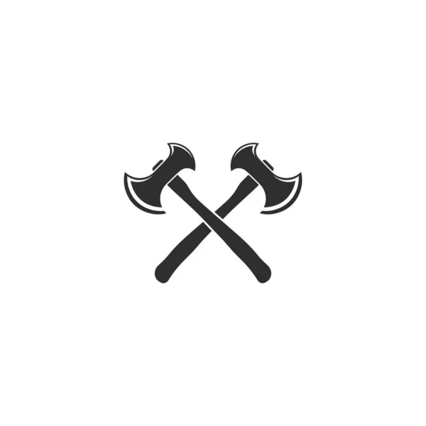 Gekruiste Assen Logo Vector Pictogram Illustratie Ontwerp — Stockvector