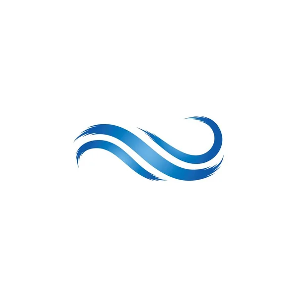 Wasser Welle Icon Logo Vorlage Vektor Illustration Design — Stockvektor