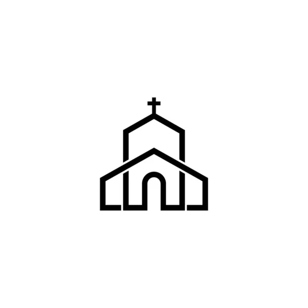 Дизайн Векторной Иконки Логотипа Церкви — стоковый вектор