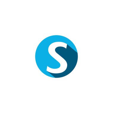 S harfi logo tasarım vektörü
