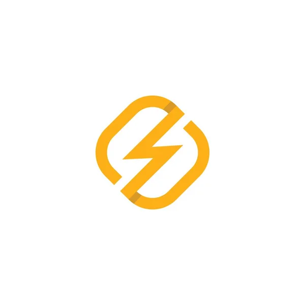 Lightning Ηλεκτρικό Διάνυσμα Στοιχείο Σχεδιασμού Λογότυπο Εξουσία Ενέργεια Και Βροντή — Διανυσματικό Αρχείο