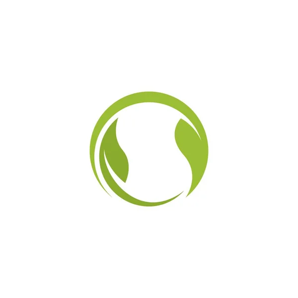 Eco Tree Leaf Logo Template Design — 스톡 벡터