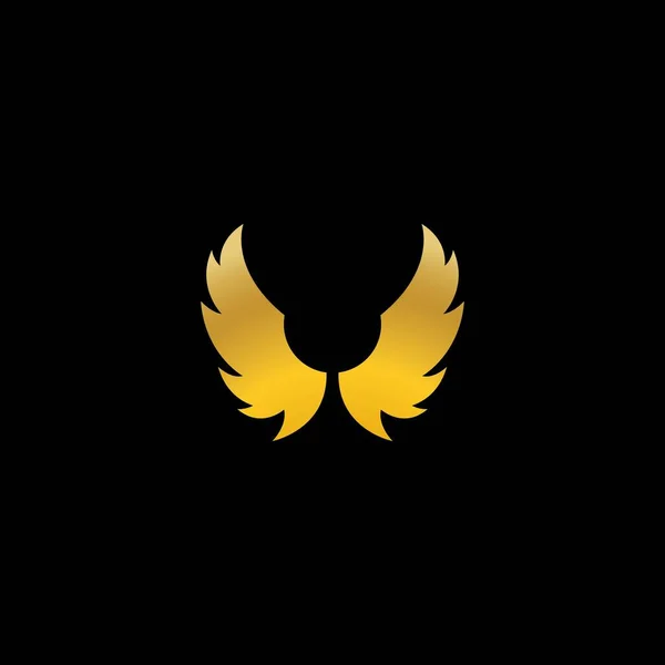 Návrh Vektorové Ikony Loga Zlatého Křídla — Stockový vektor