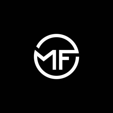 MF harfi logo vektör illüstrasyon tasarımı