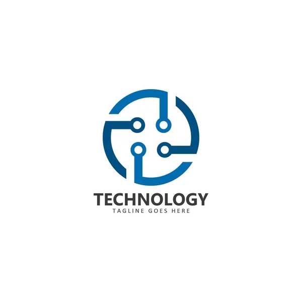 Design Konceptu Vektorové Logo Technologie — Stockový vektor