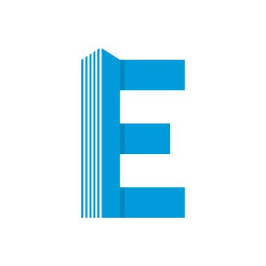 E harfi logo oluşturma vektörü, e logo vektörü çizim simgesi tasarımı 