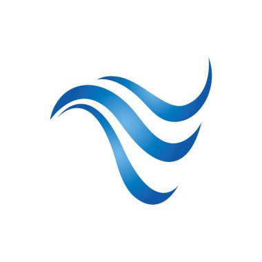 mavi dalga logo vektör illüstrasyon tasarımı 