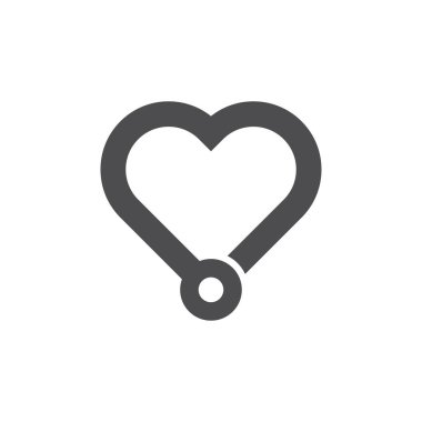 Love tech logo vektör resimleme tasarımı 