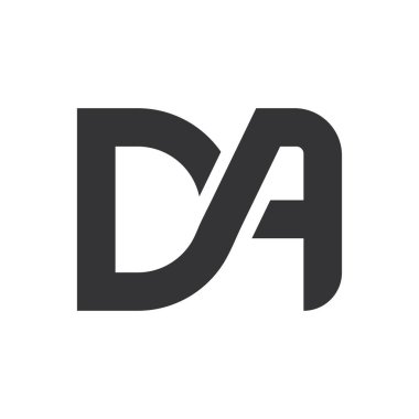 d ve bir harf logo vektör ikonu tasarımının kombinasyonu 