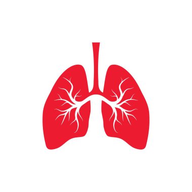 Akciğer vektör simgesi, akciğer sembolü vektör simgesi tasarımı 