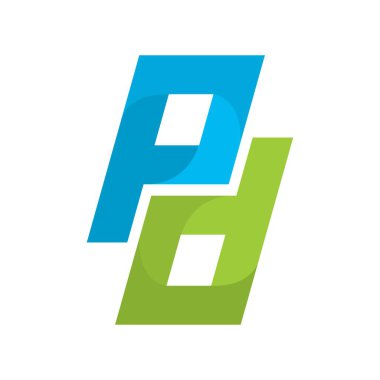 PD harfi logo vektör illüstrasyon tasarımı 