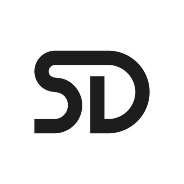 sd ilk logo vektör illüstrasyon tasarımı