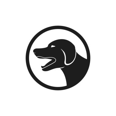 Kızgın köpek logo vektör çizimi tasarımı
