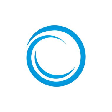 çember dalga logo vektör çizimi tasarımı