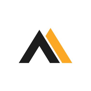 Bir ve m harfi logo dizaynının kombinasyonu