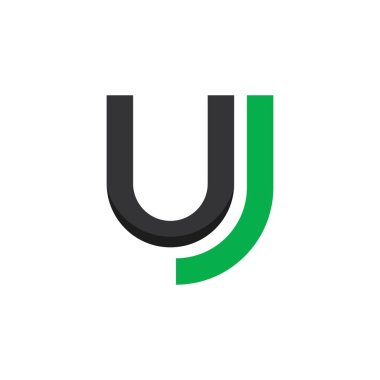 uj harfi logo vektör illüstrasyon tasarımı