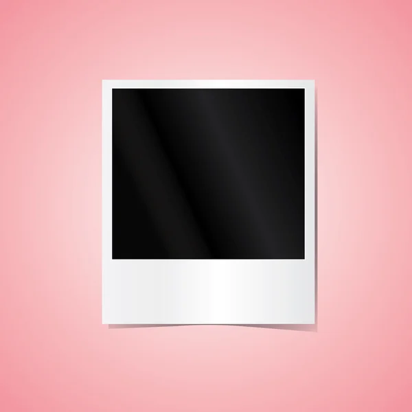 Photo frame isolated on pink background — Stock Vector