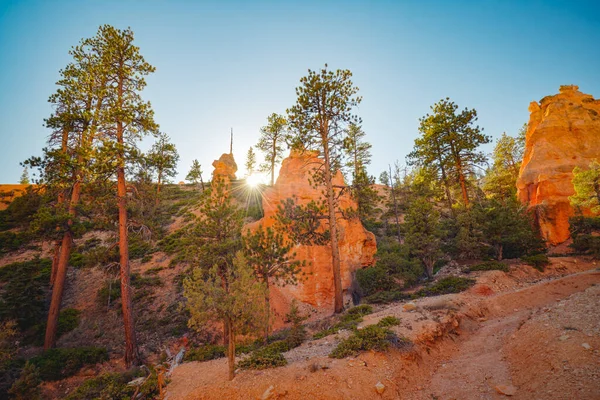 Puesta Sol Del Parque Nacional Bryce Canyon — Foto de Stock