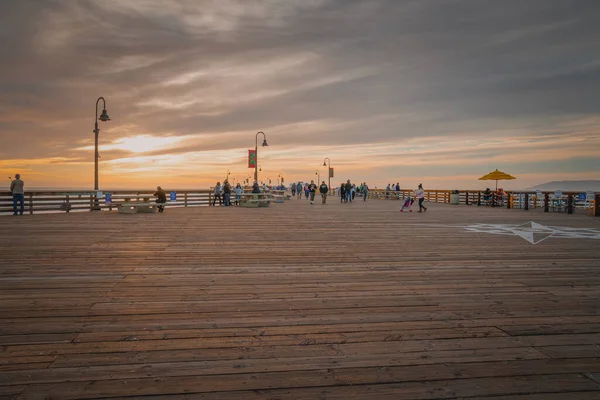 Pismo Beach California Usa January 2021 Pismo Beach Pier Sunset — Stock Photo, Image